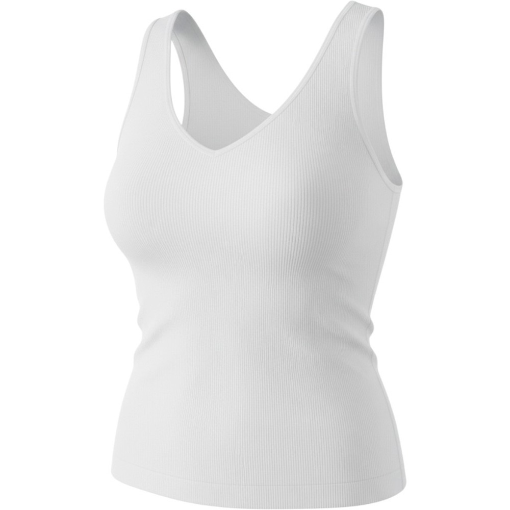Jilla 2PK Layering White Ribbed V-Neck Tank Tops Plus Size 3X Sleeveless Stretch
